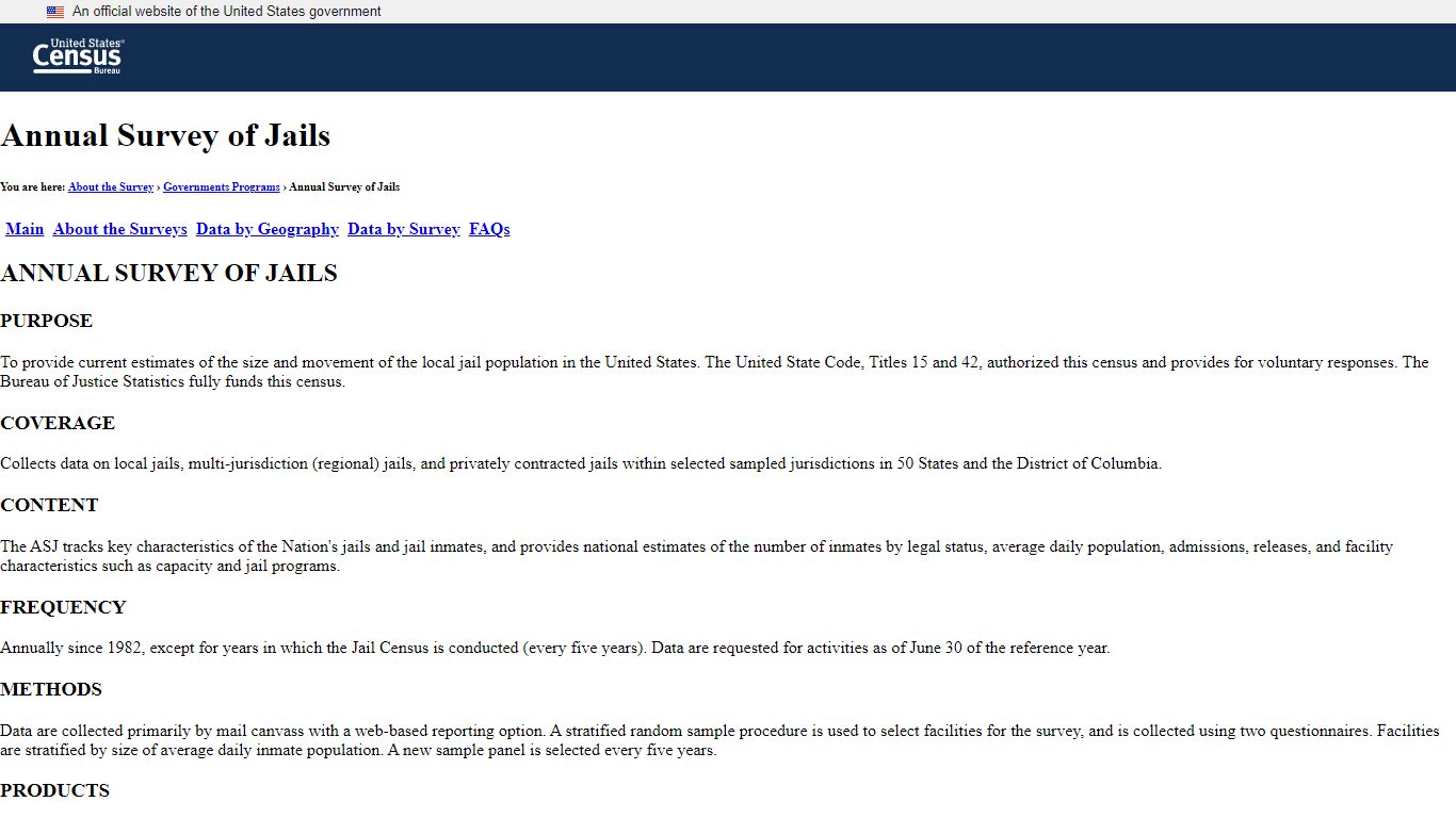 Annual Survey of Jails - Census.gov